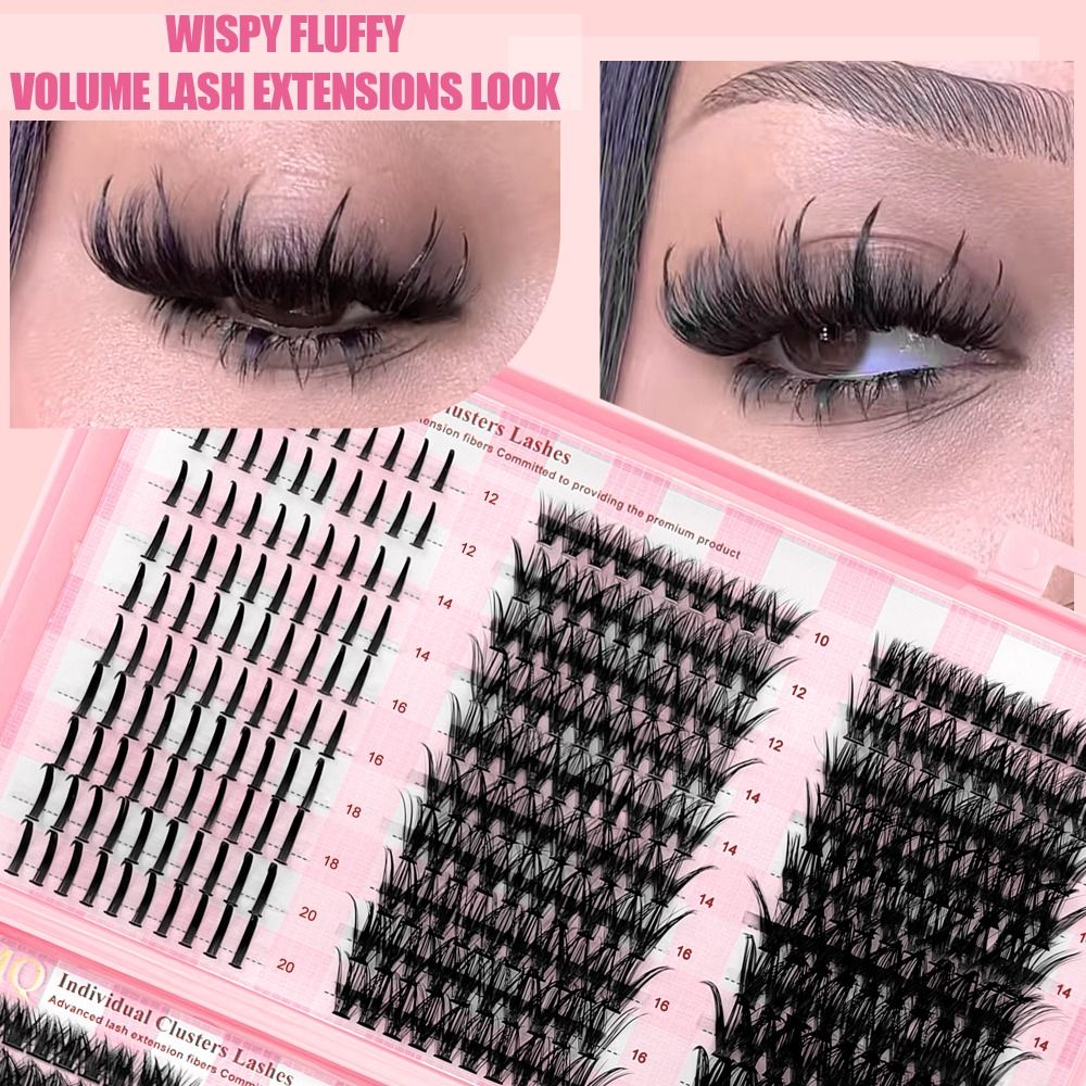 Eyelash Extension Wispy Look - 9-16mm Lange Valse Wimpers 3D Volume