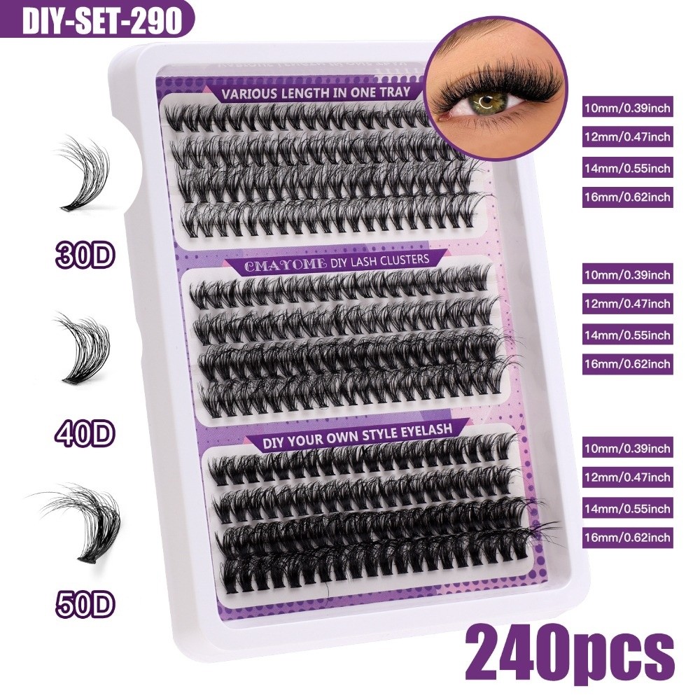 Eyelash Extension Wispy Look - Natuurlijke Look Kunstwimpers Pluizige Stijl Bond