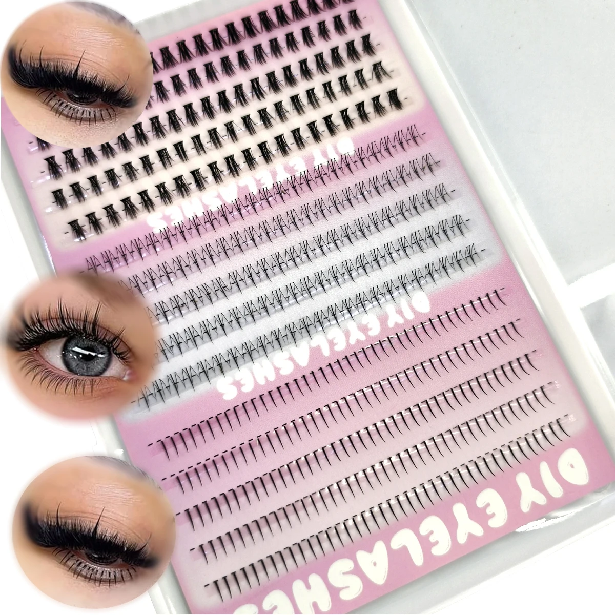 Eyelash Extension Wispy Look - AMSDCN 3styleBottom 15 rijen Wimpers Verlenging