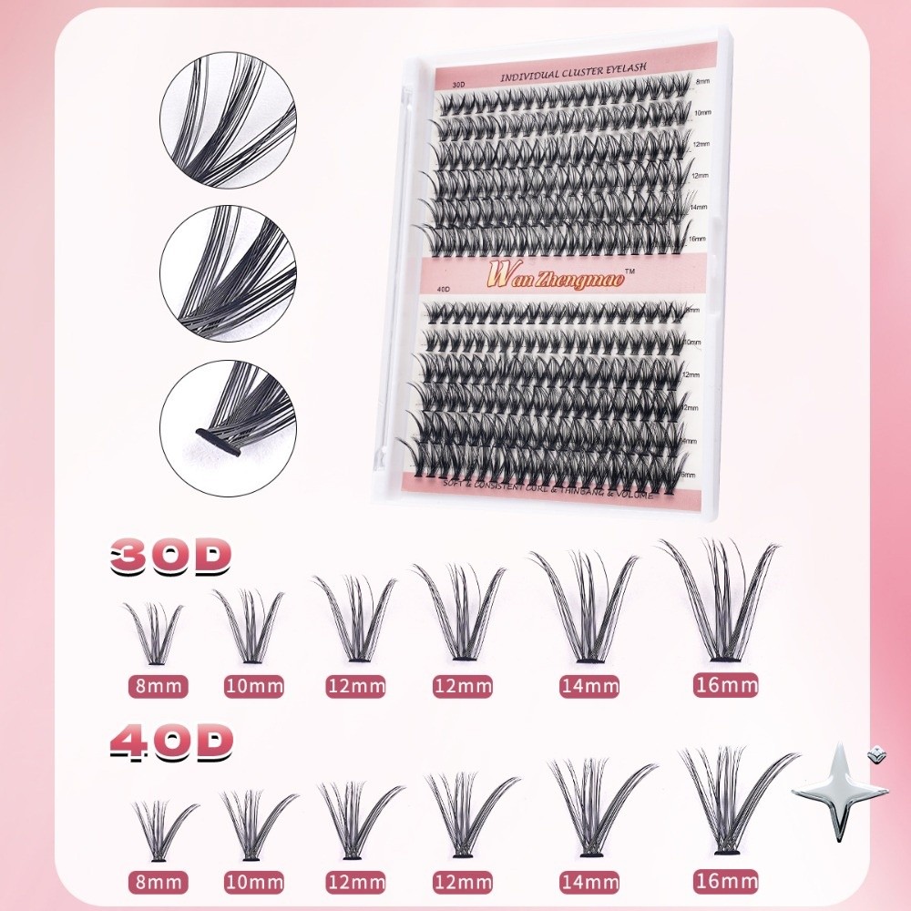 Eyelash Extension Wispy Look - 8-16mm Lange Kunstwimpers Bond & Seal