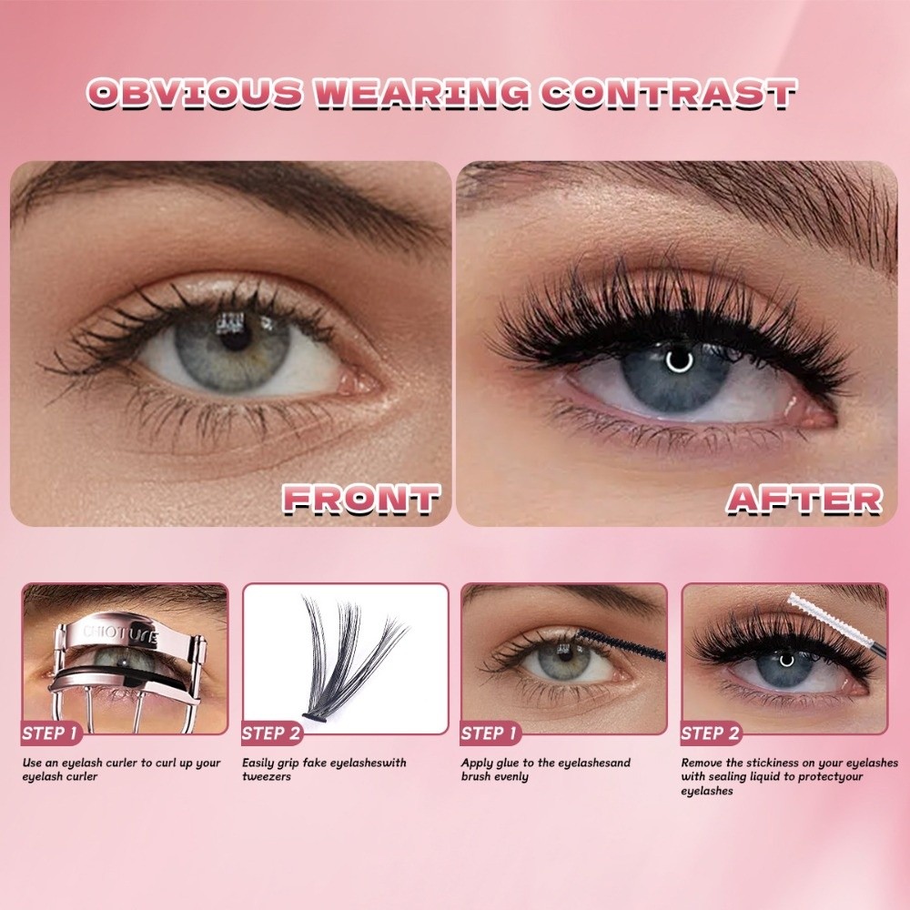 8-16mm Lange Kunstwimpers Natu - Eyelash Extension Wispy Look recensie en prijs