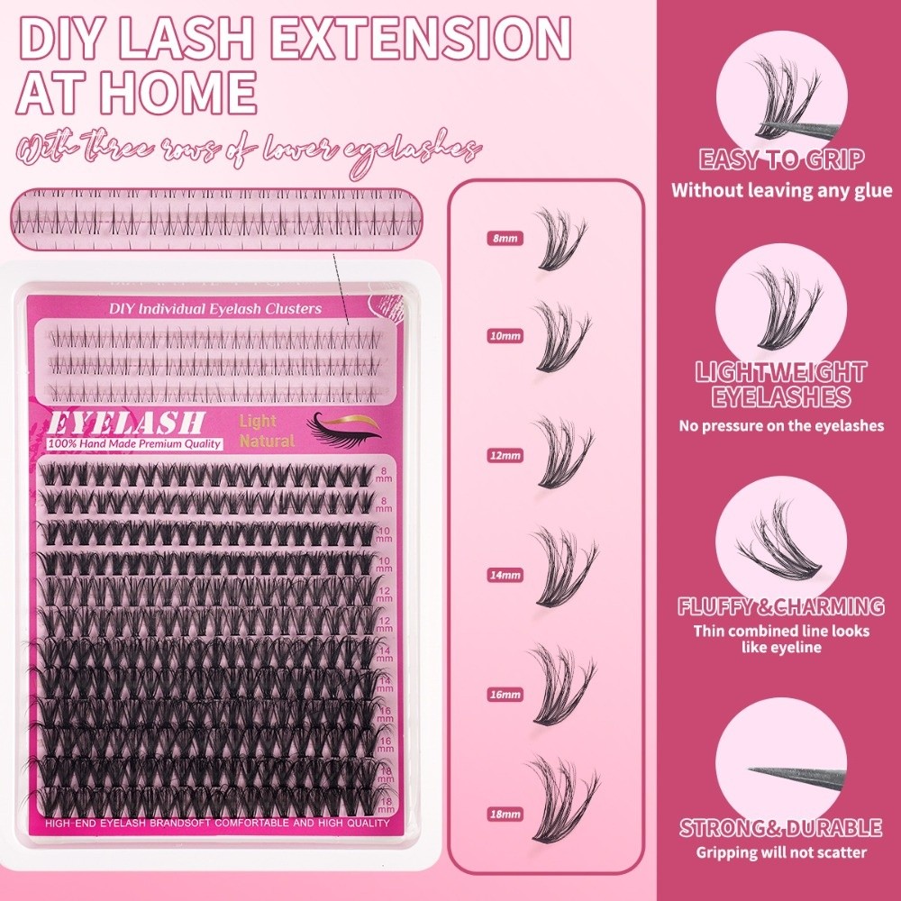 8-18mm Lange Kunstwimpers Natu - Eyelash Extension Wispy Look recensie en prijs